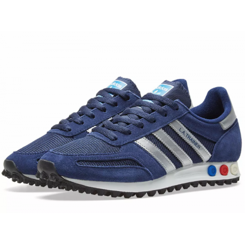 adidas la trainer white blue