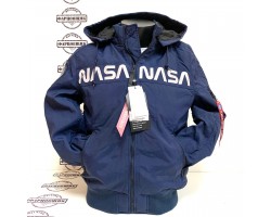 Куртка Alpha Industries MA-1Hooded NASA (Blue)