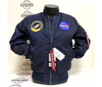 Куртка Alpha Industries MA-1 NASA (Blue/Orange)